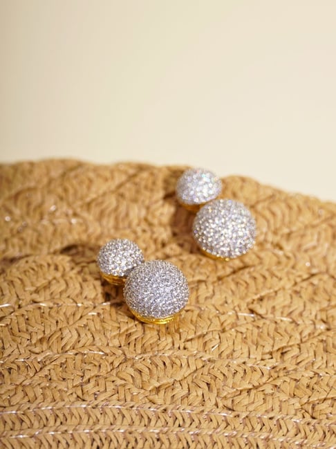 Curio Cottage Diamante Glitz Sphere Drop Earrings for Women
