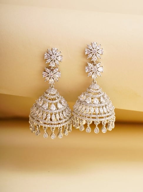 Buy Curio Cottage Diamante Dazzling Dome Jhumki for Women Online