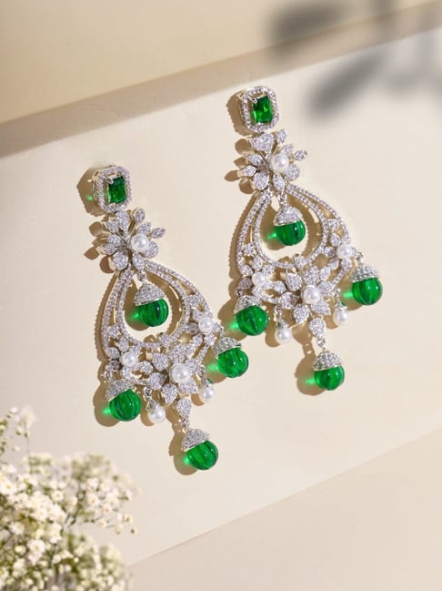Curio Cottage Diamante Earrings Buy Silver Plated Diamonds