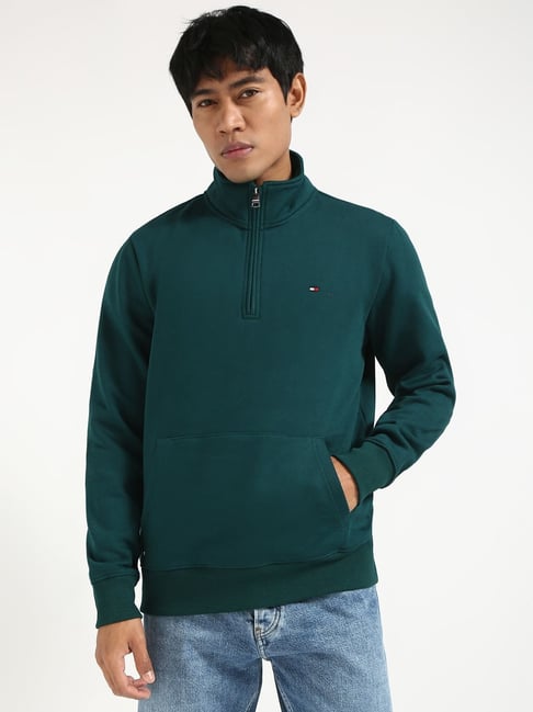 Tommy Hilfiger Cypress Green Cotton Regular Fit Sweatshirt-picture-37