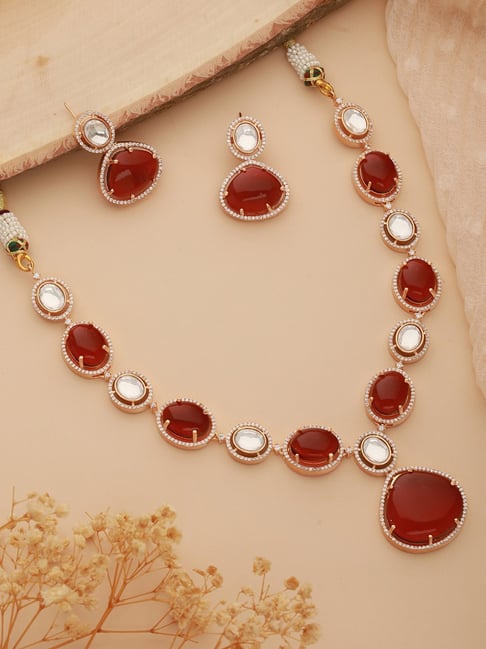 Buy Ruby Red Original Kundan Studded Luxe Bridal Online At Best