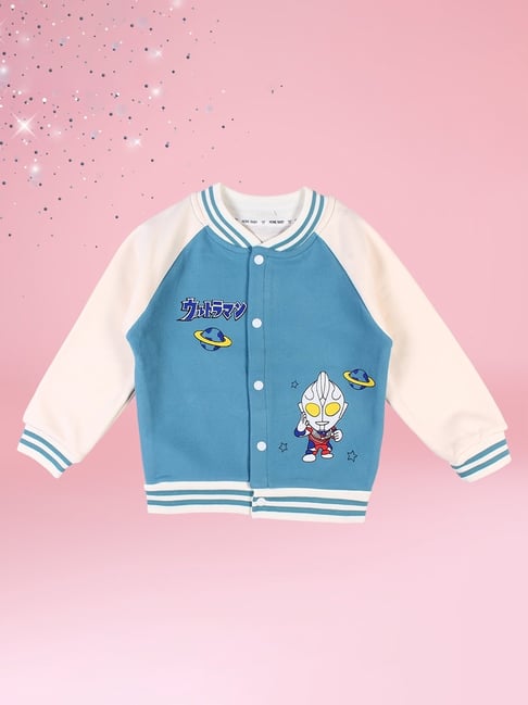 Cutecumber Girls Green Fleece Graphic Jacket