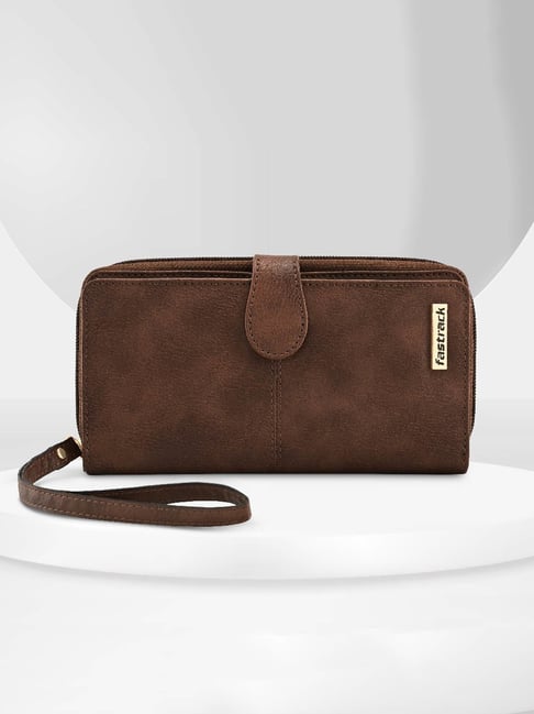 Fastrack Brown Solid Bi-Fold Wallet for Women