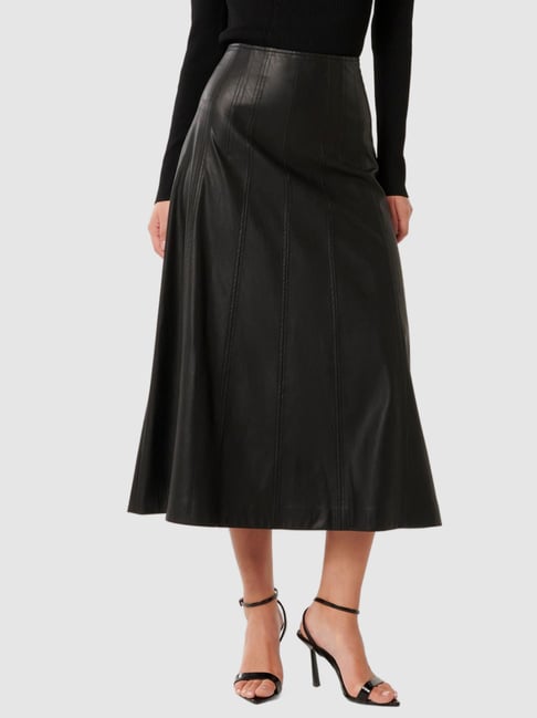 Forever New Renley Vegan Leather Midi Skirt