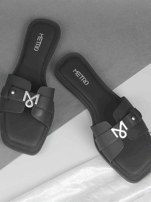 Metro Women's Black Casual Sandals-picture-37