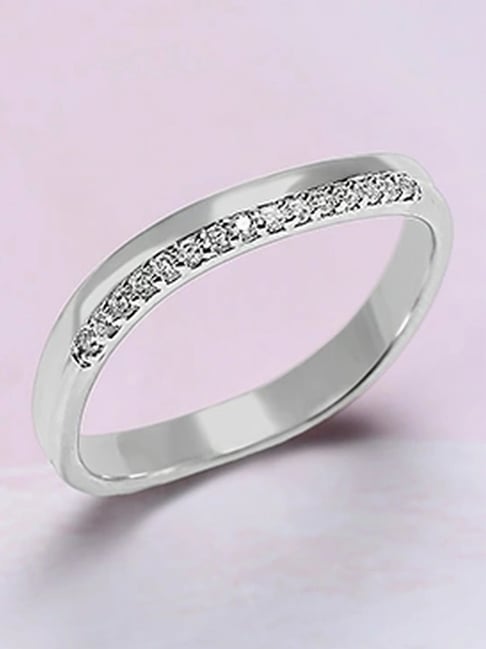 Mia by Tanishq 925 Silver Graceful Sparkle Silver Finger Ring