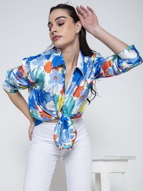 Lounge Dreams Blue Relaxed Fit Polyestercasual shirts-picture-40