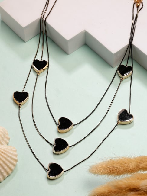 NVR Minimal Black Rhodium Plated Necklaces