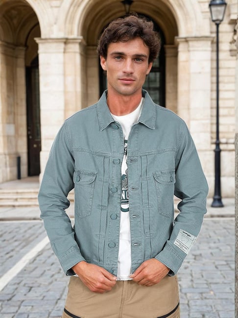 Fashion Denim Jacket Design For Men JUNGE Jaket Denim Pria