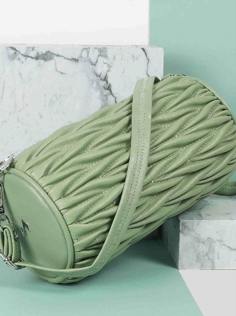 Metro Green Textured Medium Sling Handbag-picture-26