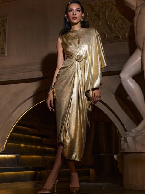 Buy House of Fett Golden Aura Gown Online @ Tata CLiQ Luxury