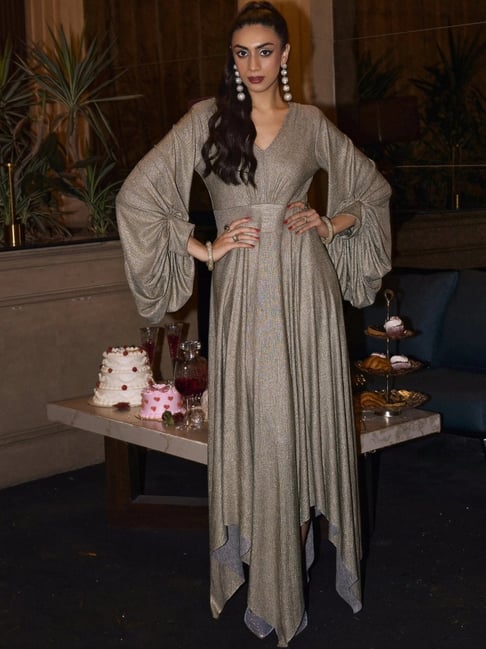 Buy House of Fett Ivory Opulent Glam Party Dress Online Tata