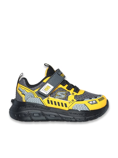 Skechers Kids SKECH TRACKS Charcoal Yellow Sneakers