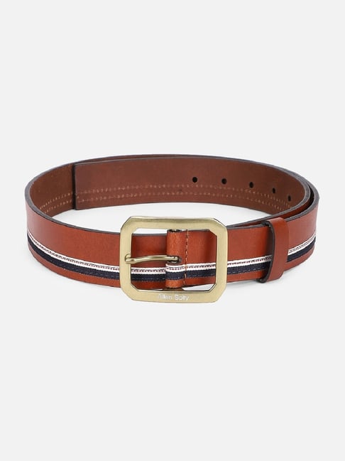 Allen Solly Brown Leather Waist Belt for Men