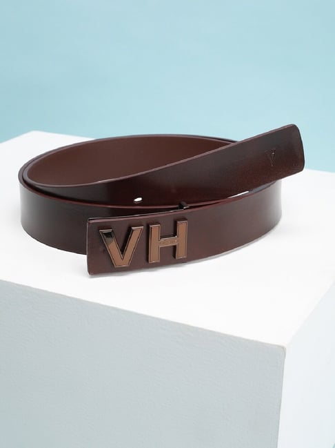 Van Heusen Brown Leather Waist Belt for Men-picture-46