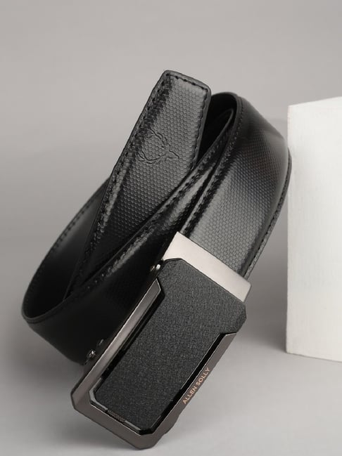 Allen Solly Black Leather Waist Belt for Men