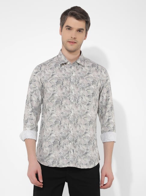 Numero Uno Mint Green Slim Fit Printed Shirt-picture-43