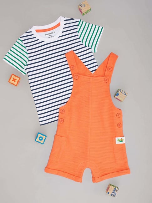 Pantaloons Baby Boys Multicolor Cotton Striped Clothing Sets