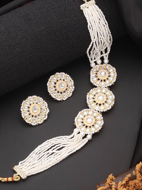 Buy Aatmana Gold-Plated Artificial Stones Beads Studded Set