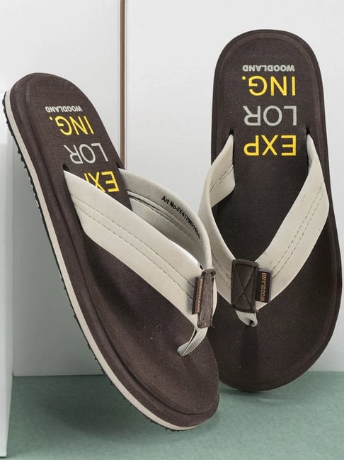 Woodland Men's Off White Flip Flops-picture-41