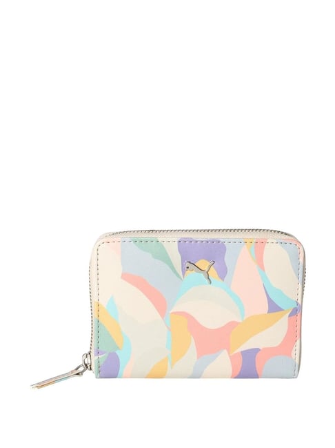 Puma Warm White Sport Polyester Zip Around Wallet for Women
