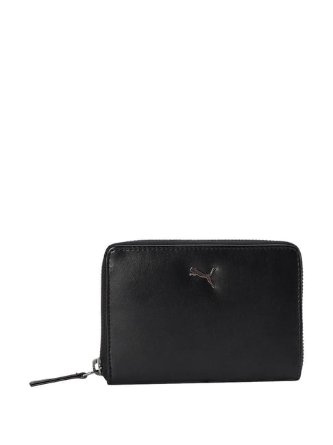 Puma Black Sport Polyester Zip Around Wallet for Men
