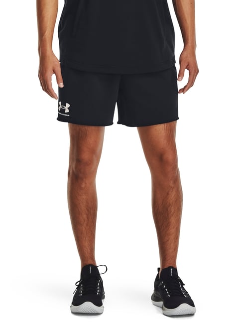Under Armour Black Cotton Regular Fit Sports Shorts-picture-43