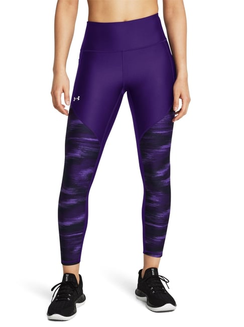Under Armour Purple Compression Printed Sports Tights