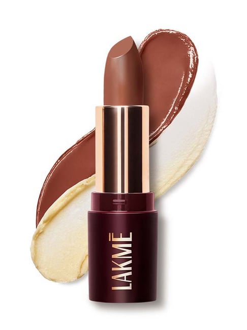 Lakme Ultimat Glam Satin Matte Lipstick Nude Toffee UN2 - 4.3gm-image-3