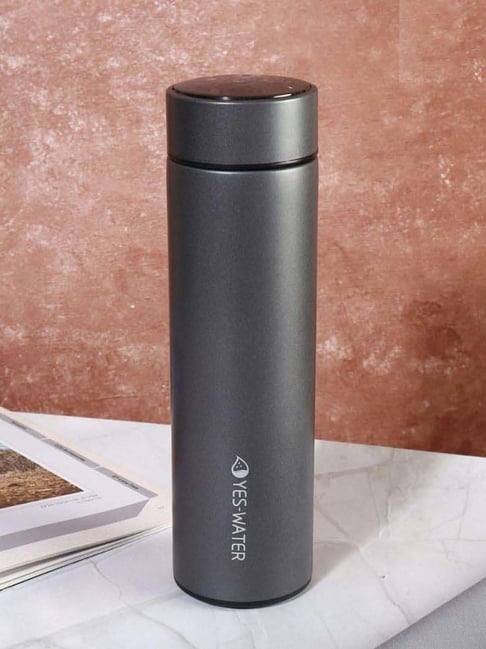 Smokey Cocktail Grey Stainless Steel Temperature Display Indicator Vacuum Insulated Flask (450ml)-picture-39