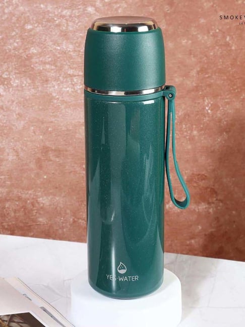 Smokey Cocktail Green Stainless Steel Double Wall Vacuum Insulated Flask (450ml)-picture-19