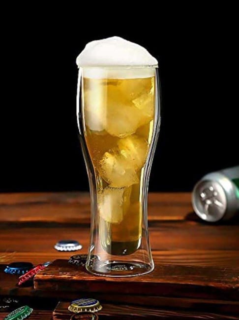 Smokey Cocktail Transparent Glass Double Wall Thermo Glasses (400ml) - Set of 2-picture-47