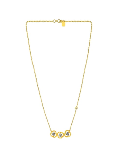 P.C. Chandra Jewellers 14KT (585) Yellow Gold and Diamond Necklace for Women
