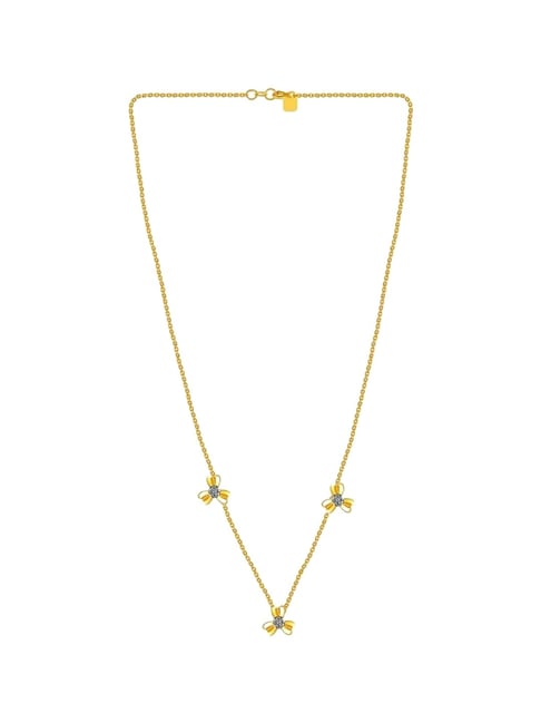 P.C. Chandra Jewellers 14KT (585) Yellow Gold and Diamond Necklace for Women