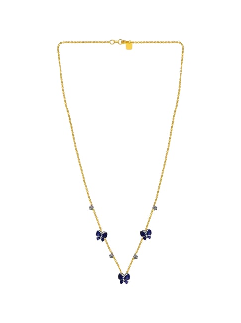 P.C. Chandra Jewellers 14KT (585) Yellow Gold and Diamond Necklace for Women