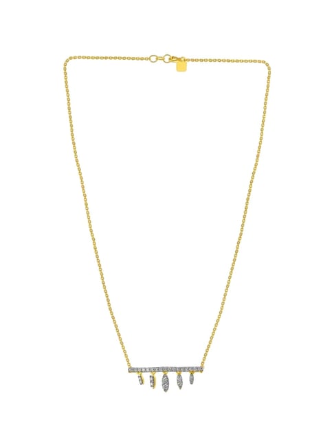 P. C. Chandra Jewellers 14KT (585) Yellow Gold and Diamond Necklace for Women