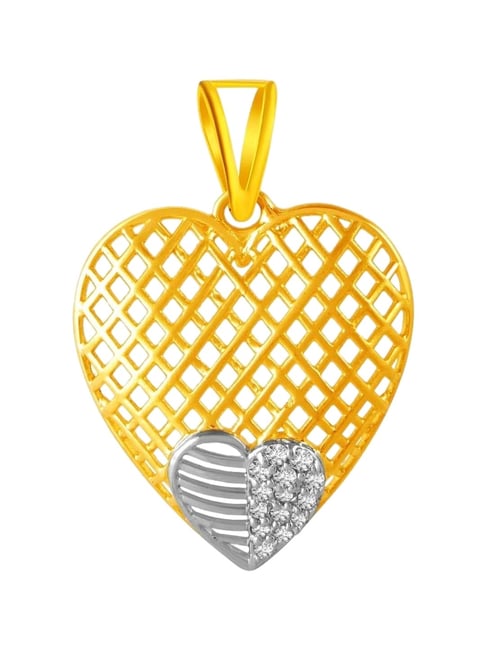 P.C. Chandra Jewellers 14KT (585) Yellow Gold and Diamond Pendant (Without Chain) for Women