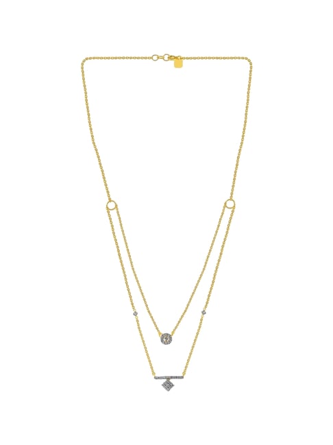 P.C. Chandra Jewellers 14KT (585) Yellow Gold and Diamond Necklace for Women