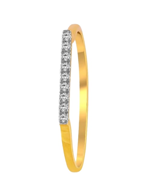 P.C. Chandra Jewellers 14KT (585) Yellow Gold and Diamond Finger Ring for Women