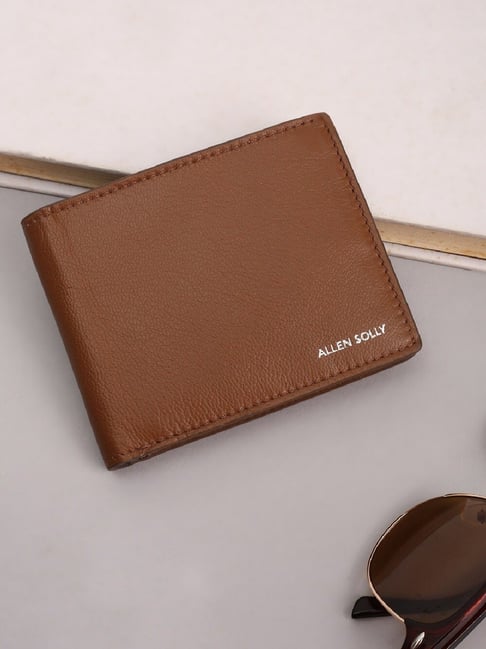 Allen Solly Brown Formal Leather Bi-Fold Wallet for Men