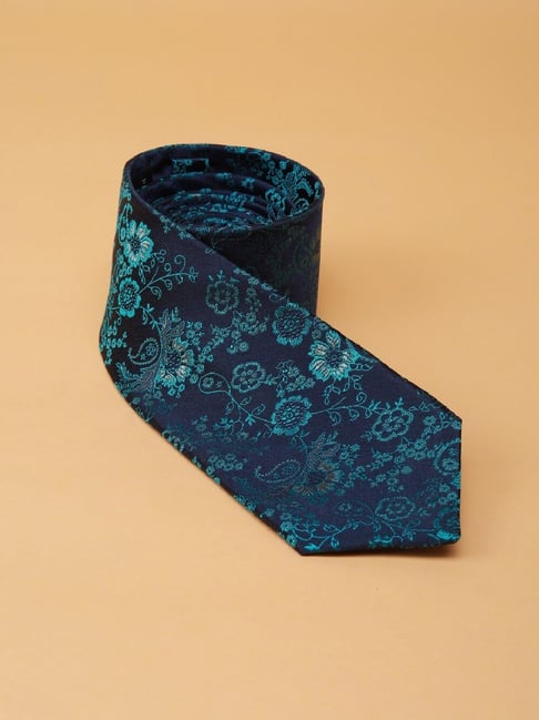 Peter England Navy Embroidered Tie-picture-20