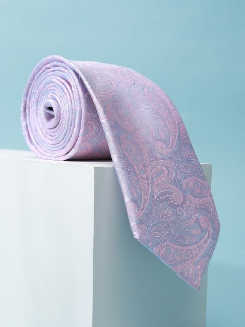 Peter England Purple Embroidered Tie