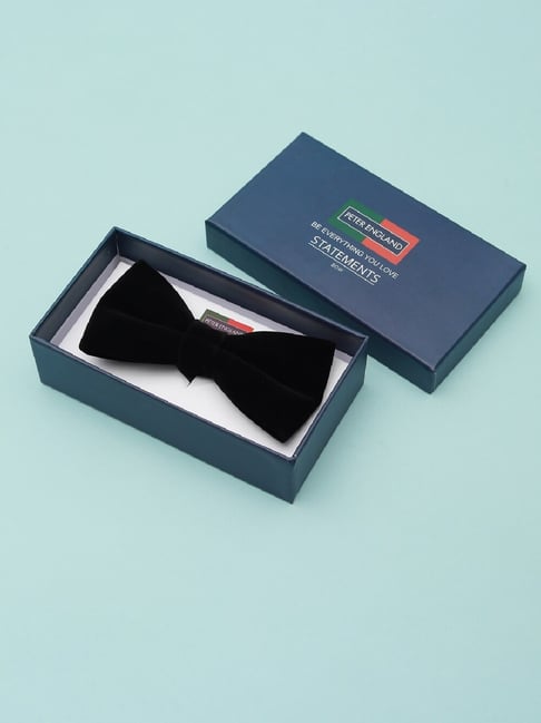 Peter England Black Solid Bow Tie