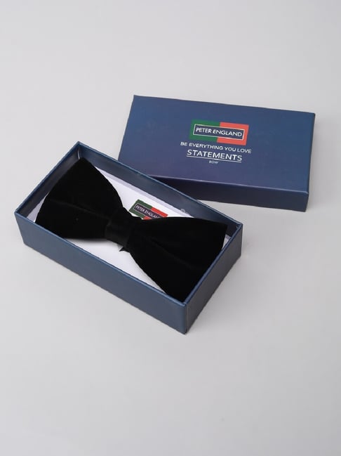 Peter England Black Solid Bow Tie