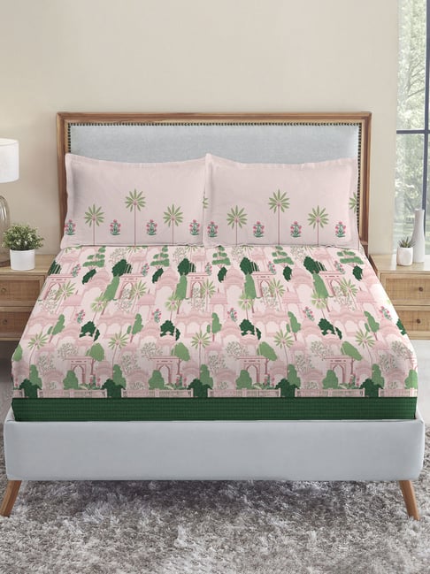 mytrident MyMytrident Classic Folk Lores King Bedsheet with 2 Pillow Covers, - Indraprastha-picture-15