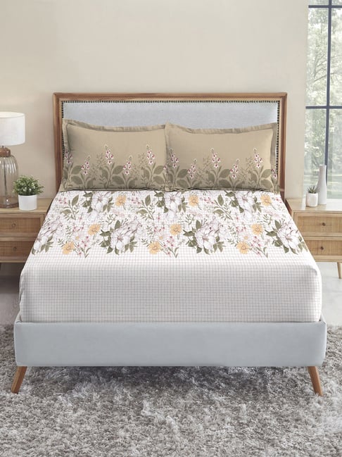 Mytrident Soft Comfort King Size Fittedsheet with 2 Pillow Covers -Backyard-picture-12