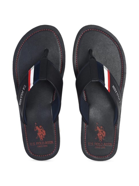 U.S. Polo Assn. Men's Navy Thong Sandals