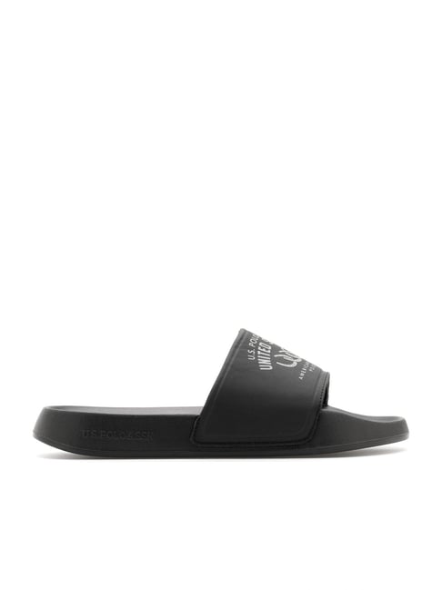 Polo Men's Black Slides
