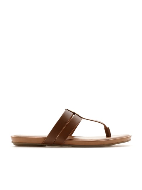 U.S. Polo Assn. Women's Tan T-Strap Sandals-picture-23