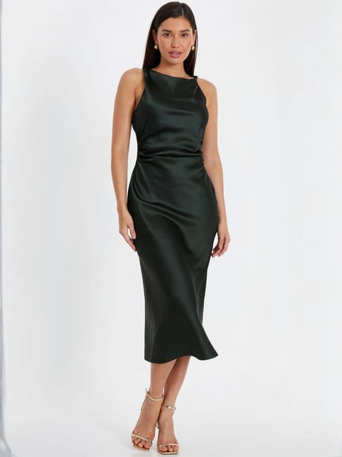 tall women dresses Sleeveless Knot Front Dress for Tall Women in Black M / Extra Tall / Black